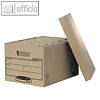 Archiv-/Transportbox - groß, 335 x 470 x 271 mm, Deckel, Karton, 10 Stück