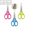 Bastelschere f?r Kinderh?nde, rund, (L)130 mm, Edelstahl/Kunststoff, sortiert