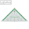 Geodreieck, Hypotenuse 230 mm, abnehmbarer Griff, Bio-Kunststoff, 23230810