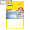 Adress-Etiketten f?r Schreibmaschinen, 95 x 47 mm, permanent, wei?, 240 St.