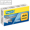 Rapid Heftklammern 26/6 - Strong, verzinkt, 1.000 St?ck, 24861400