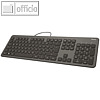 Slimline Tastatur KC-700, (H)2.3 cm, Kabel: 180 cm, anthrazit/schwarz, 00182652