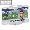 Ausweiskartenhalter ECO f?r 1 Karte, 87 x 57 mm, Blauer Engel, grau, 10 St?ck