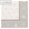 Servietten "X-Mas", 25 x 25 cm, 1/4-Falz, Stoffoptik, silber, 280 St?ck, 88835