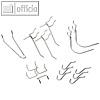 allit Haken-Set f?r Werkzeuglochwand in 5 Ausf?hrungen, chrom, 16 St?ck, 455025