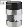 Salz- & Pfefferm?hle, (H)95 mm, Mahlgrad einstellbar, Edelstahl/Acryl, silber