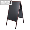 Kundenstopper mit Kreideoberfl?che, (B)450 x (H)900 mm, klappbar, kirsche