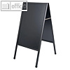 Kundenstopper mit Kreideoberfl?che, (B)450 x (H)900 mm, klappbar, schwarz