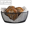 APS Brot- & Obstkorb aus Metall, oval, 240 x 190 x 80 mm, schwarz, 30423