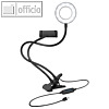 LogiLink Smartphone-Ringlicht-Klemmhalterung, (Ø)85 mm, Metall, schwarz, AA0150