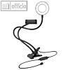 LogiLink Smartphone-Ringlicht-Klemmhalterung, (?)85 mm, Metall, schwarz, AA0150