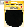 Velour-Leder-Imitat, 100 x 130 mm, Acryl/Baumwolle, dunkelbraun, 2 Stück, 89603