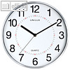 Wanduhr "ARIA", (?)28,5 cm, extra leise, Quarzuhr, Kunststoff/Glas, silber