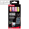 wasserfeste Kreidemarker f. Innen-&Au?en, Rundspitze 1.7 - 2.5 mm, sortiert, 4St