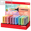Textmarker BOSS ORIGINAL Pastel, Keilspitze 2 - 5 mm, nachf?llbar, 45er Display