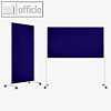 Moderationstafel 100 x180 cm, hoch o.quer, Filzbespannt, rollbar, violett/wei?