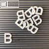 officio Zeichen für Rillentafel - Buchstabe "B", H 30 mm, weiß, 4 Stück, charB