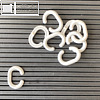officio Zeichen für Rillentafel - Buchstabe "C", H 30 mm, weiß, 4 Stück, charC