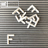 officio Zeichen für Rillentafel - Buchstabe "F", H 30 mm, weiß, 4 Stück, charF