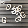 officio Zeichen für Rillentafel - Buchstabe "G", H 30 mm, weiß, 4 Stück, charG