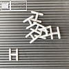 officio Zeichen für Rillentafel - Buchstabe "H", H 30 mm, weiß, 4 Stück, charH