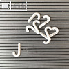 officio Zeichen für Rillentafel - Buchstabe "J", H 30 mm, weiß, 4 Stück, charJ