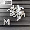 officio Zeichen für Rillentafel - Buchstabe "M", H 30 mm, weiß, 4 Stück, charM