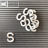 officio Zeichen für Rillentafel - Buchstabe "S", H 30 mm, weiß, 4 Stück, charS