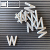 officio Zeichen für Rillentafel - Buchstabe "W", H 30 mm, weiß, 4 Stück, charW