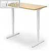 Sitz- / Stehschreibtisch, (B)1.600 x (T)650 x (H)715-1.205 mm, ahorn / wei?