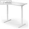 Sitz- / Stehschreibtisch, (B)1.600 x (T)650 x (H)715-1.205 mm, wei? / wei?