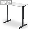 Sitz- / Stehschreibtisch, (B)1.600 x (T)650 x (H)715-1.205 mm, wei? / schwarz