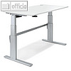 Sitz-/ Stehtisch, (B)1.200 x (T)800 x (H)655-1.305 mm, wei? / alusilber, 264583