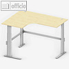Sitz- / Stehtisch linksseitig, B1.800/800 x T1.400/800 x H655-1.305 mm, ahorn