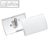 Namensschild Click Fold, 75 x 40 mm, Kombiklemme, transparent, 25 St?ck, 8211-19