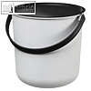 Aufbewahrungseimer AKITA, 10 Liter, 271 x 258 x 277 mm, wolkengrau, 60810801