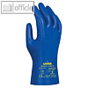 Chemikalien-Schutzhandschuh, Größe 8, Nitril-Kautschuk/Baumwolle, blau, 6027108