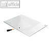 Desktoptafel f?r den Schreibtisch, DIN A4, randlos, Boardmarker, Acryl, glasklar