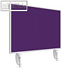 Magnetoplan Tischtrennwand VarioPin, 800 x 500 mm, Filz/Alu, violett, 1108011