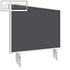 Magnetoplan Tischtrennwand VarioPin, 800 x 500 mm, Filz/Alu, grau, 1108001