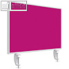Magnetoplan Tischtrennwand VarioPin, 800 x 500 mm, Filz/Alu, pink, 1108018