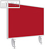 Magnetoplan Tischtrennwand VarioPin, 800 x 500 mm, Filz/Alu, rot, 1108006