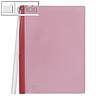Klemmmappe mit Schiene, A4, PP, transparenter Deckel, rot, 10 St?ck, 13007-80