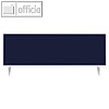 Magnetoplan Tischtrennwand VarioPin, 1.600 x 500 mm, Filz/Alu, blau, 1116014