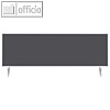 Magnetoplan Tischtrennwand VarioPin, 1.600 x 500 mm, Filz/Alu, grau, 1116001