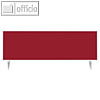 Magnetoplan Tischtrennwand VarioPin, 1.600 x 500 mm, Filz/Alu, rot, 1116006