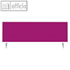 Magnetoplan Tischtrennwand VarioPin, 1.600 x 500 mm, Filz/Alu, pink, 1116018