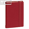 DAILY 17 PRESTIGE Terminkalender 12 x 17 cm, 1 Tag/1 Seite, SILK Bordeaux