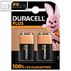 Duracell Batterie PLUS E-Block, 9.0 V, 2er Pack, 142268