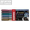 Fasermaler Brush Tip Marker "Metallic Style", Stichbreite B, sortiert, 6 St?ck